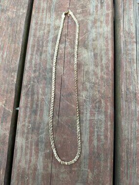 24K Gold-Plated Rope Chain Necklace With Lobster Clasp Elegant & Durable Design